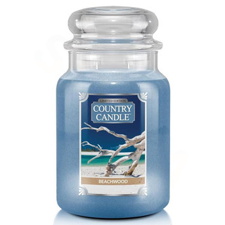 Country Candle Veľká vonná sviečka v skle Beachwood 652g