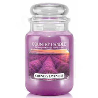 Country Candle Veľká vonná sviečka v skle Country lavender 652g