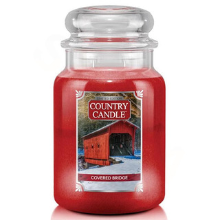 Country Candle Veľká vonná sviečka v skle Covered Bridge 652g