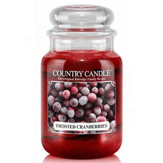 Country Candle Veľká vonná sviečka v skle Frosted cranberries 652g