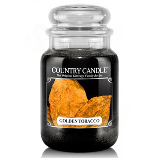 Country Candle Veľká vonná sviečka v skle Golden tobacco 652g
