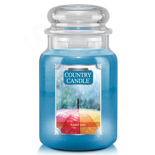 Country Candle Veľká vonná sviečka v skle Rainy Day 652g