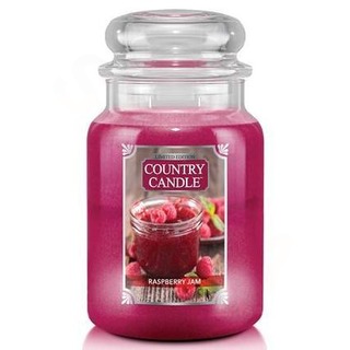 Country Candle Veľká vonná sviečka v skle Raspberry Jam 652g