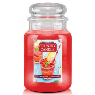 Country Candle Veľká vonná sviečka v skle Strawberry Lemonade 652g