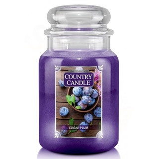 Country Candle Veľká vonná sviečka v skle Sugar Plum 652g