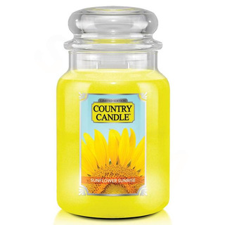 Country Candle Veľká vonná sviečka v skle Sunflower Sunrise 652g