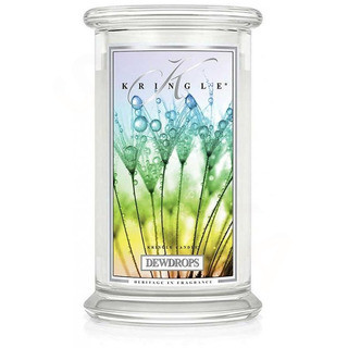 Kringle Candle  Veľká voňavá sviečka v skle Dewdrops 624G