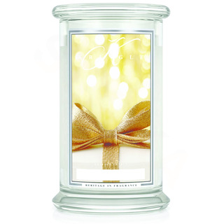Kringle Candle Veľká vonná sviečka v skle Gold cashmere 624g
