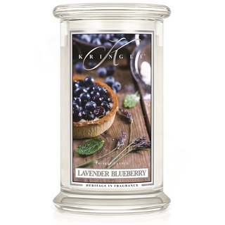Kringle Candle Veľká vonná sviečka v skle Lavender Blueberry 624g