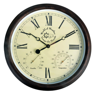 Esschert Design Vonkajšie a vnútorné nástenné hodiny - rímske číslice