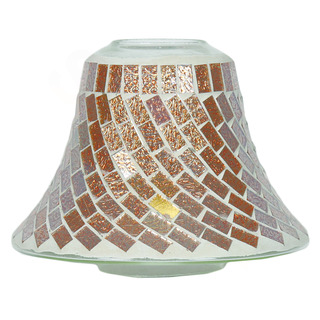 Village Candle Sklenené dekoračné tienidlo na sviečku Gold Foil Swirl