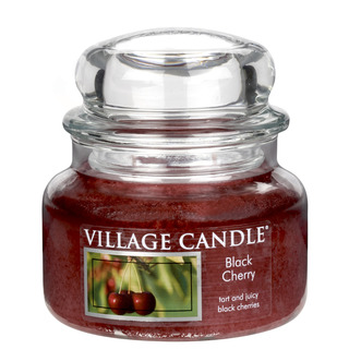 Village Candle Malá vonná sviečka v skle Black Cherry 262g - Čierna čerešňa