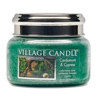 Village Candle Malá vonná sviečka v skle Cardamom and Cypress 262g - Kardamon a cyprus