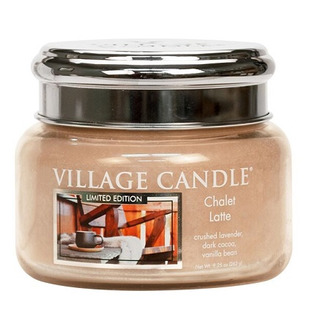 Village Candle Malá vonná sviečka v skle Chalet Latte 262g - Latté v horskej búde