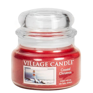 Village Candle Malá vonná sviečka v skle Coastal Christmas 262g - Vianoce v prístave