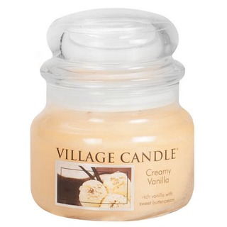 Village Candle Malá voňavá sviečka v krémovej vanilke 262g - vanilková zmrzlina