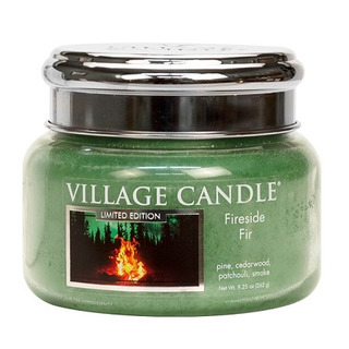 Village Candle Malá vonná sviečka v skle Fireside Fir 262g - Táborák z jedlí
