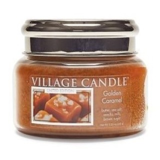 Village Candle Malá vonná sviečka v skle Golden Caramel 262g - Zlatý karamel