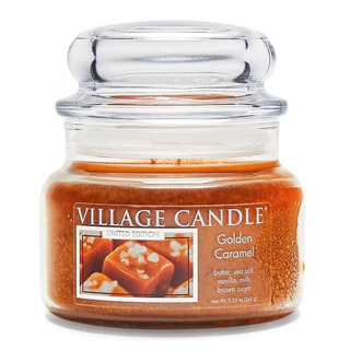 Village Candle Malá voňavá sviečka v Golden Caramel 262G - zlatý karamel