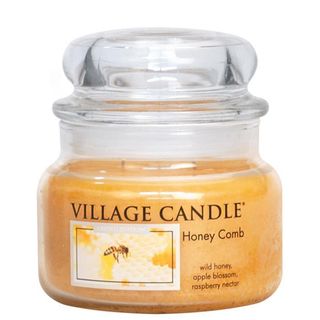 Village Candle Malá vonná sviečka v skle Honey Comb 262g - Medový sen