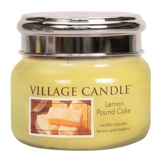 Village Candle Malá vonná sviečka v skle Lemon Pound Cake 262g - Citrónový koláč