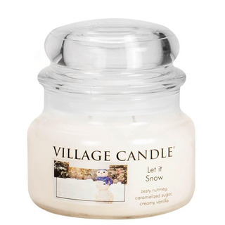 Village Candle Malá vonná sviečka v skle Let it Snow 262g - Snehová nádielka