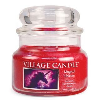 Village Candle Malá voňavá sviečka v magickom jednorožci 262g - Magic Unicorn