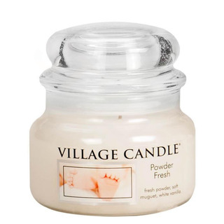Village Candle Malé vône sviečky v sklenenej práške čerstvé 262 g - pudra sviežosť