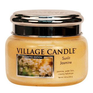 Village Candle Malá vonná sviečka v skle Sunlit Jasmine 262g