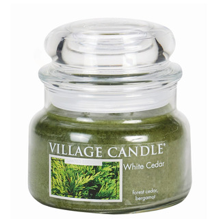 Village Candle Malá vonná sviečka v skle White Cedar 262g - cédrové drevo