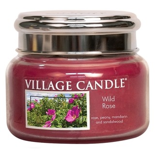 Village Candle Malá vonná sviečka v skle Wild Rose 262g - Divoká ruža
