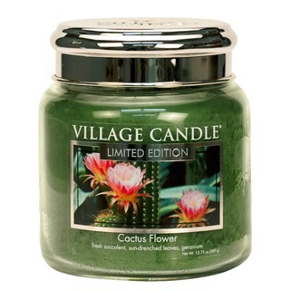 Village Candle Stredná vonná sviečka v skle Cactus Flower 397g