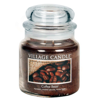 Village Candle Stredná vonná sviečka v skle Coffee Bean 397g - Zrnková káva