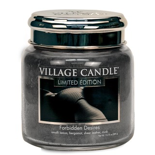 Village Candle Stredná vonná sviečka v skle Forbidden Desires 397g