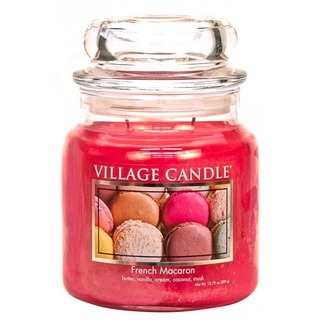 Village Candle Stredne voňavá sviečka v pohári francúzskeho Macaroon 397G - francúzske makaróny