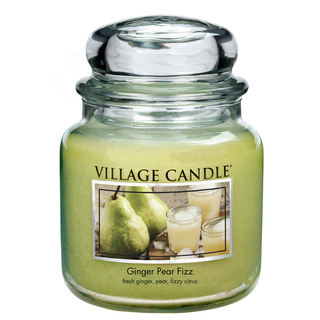 Village Candle Stredne voňavá sviečka v zázvorovej hruške Fizz 397G - Hruška šumenie s zázvorom