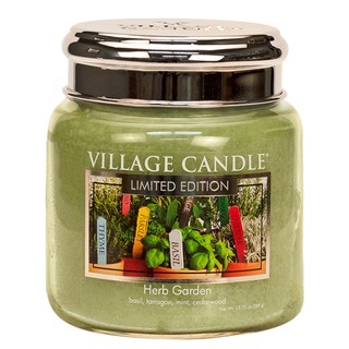 Village Candle Stredná vonná sviečka v skle Herb Garden 397g