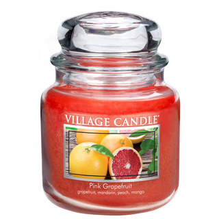 Village Candle Sviečka strednej vône v ružovom grapefruite 397g - ružový grapefruit