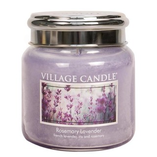 Village Candle Sviečka na strednej scéne v Rosemary Lavender 397G - Rosemary a Lavender