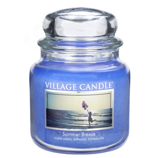 Village Candle Stredná vonná sviečka v skle Summer Breeze 397g - Letný vánok