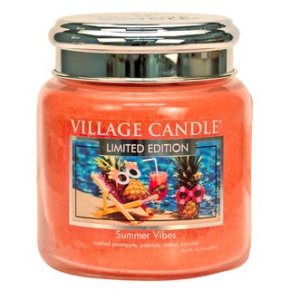 Village Candle Stredná vonná sviečka v skle Summer Vibes 397g