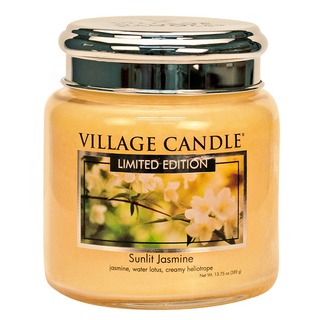 Village Candle Stredná vonná sviečka v skle Sunlit Jasmine 397g