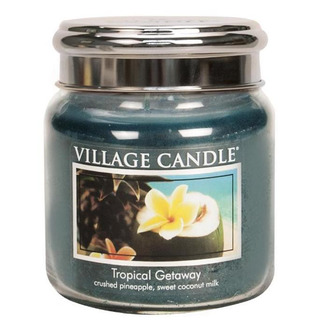 Village Candle Sviečka na strednej scéne v sklenenom tropickom úteku 397G - víkend v trópoch