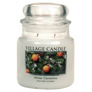 Village Candle Sviečka strednej vône v zimnej klementíne 397G - slávnostná mandarínka
