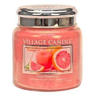 Village Candle Stredná vonná sviečka v skle Juicy Grapefruit 397g