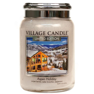 Village Candle Veľká vonná sviečka v skle Aspen Holiday 645g - Sviatočné Aspen