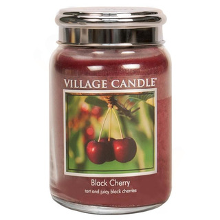 Village Candle Veľká vonná sviečka v skle Black Cherry 645g - Čierna čerešňa