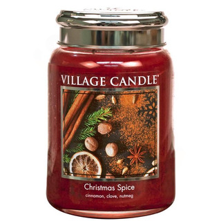 Village Candle Veľká vonná sviečka v skle Christmas Spice 645g - Vianočné korenia