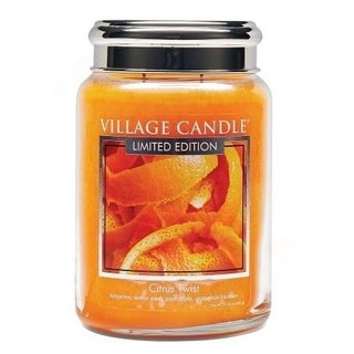 Village Candle Veľká vonná sviečka v skle Citrus Twist 645g - Citrusové osvieženie