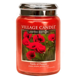 Village Candle Veľká vonná sviečka v skle Fields of poppies 645g